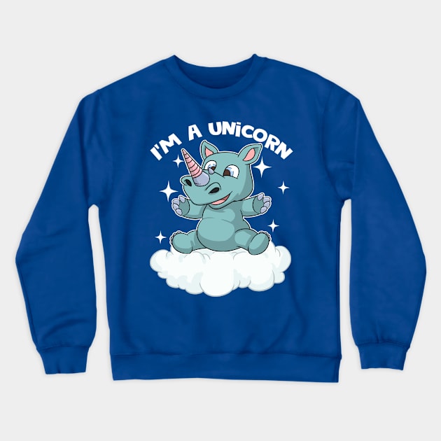 Rhinocorn Crewneck Sweatshirt by peekxel